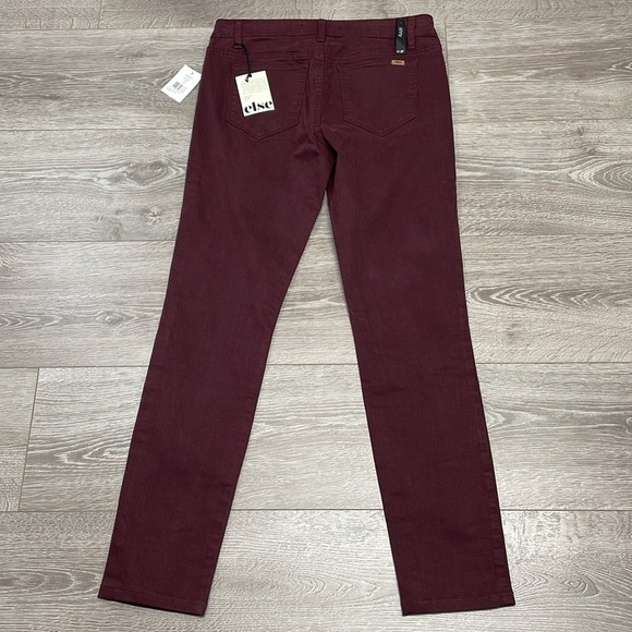 NWT else Malbec Wine Burgundy Skinny Denim Jeans 27 - Picture 15 of 16